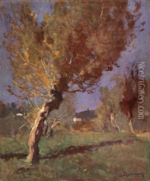 Campagna Toscana Oil Painting - Ludovico Tommasi