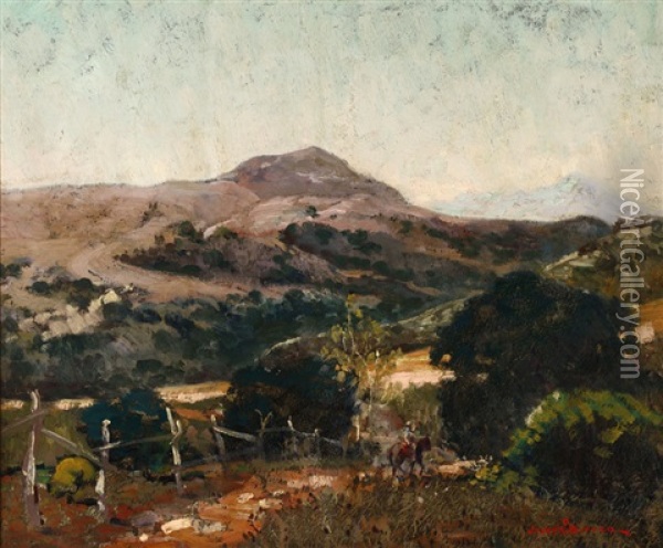 Santa Ana Range Oil Painting - Joseph Pierre Birren