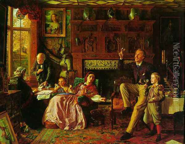 The Last Day in the Old Home Oil Painting - Robert Braithwaite Martineau
