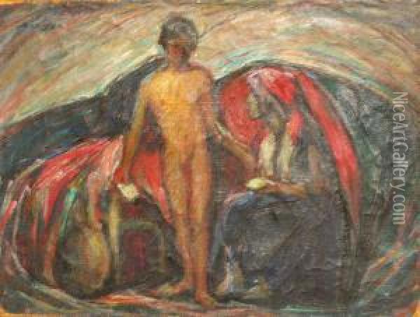Scene Symboliste Oil Painting - Seweryn Szrejer