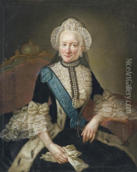 Therese Natalie Prinzessin Von Braunschweig-wolfenbuttel Oil Painting - Anna Rosina Liszewska
