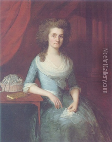 Portrait Of Elizabeth Wilson, Wife Of Bishop Andrew Downe Oil Painting - Lemuel Francis Abbott