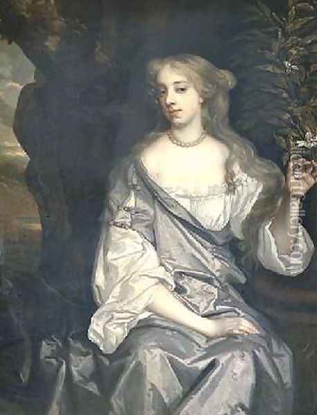 Portrait of a Lady said to be Nell Gwynne 1650-87 Oil Painting - Sir Peter Lely