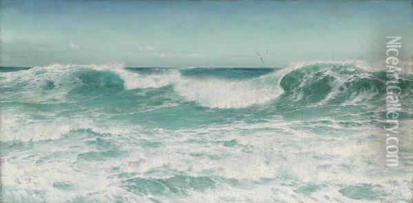 The Breaking Wave Oil Painting - David James