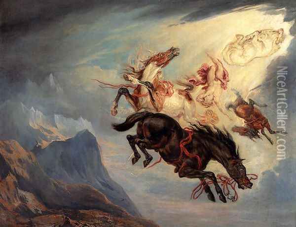The Fall Of Phaeton Oil Painting - James Ward