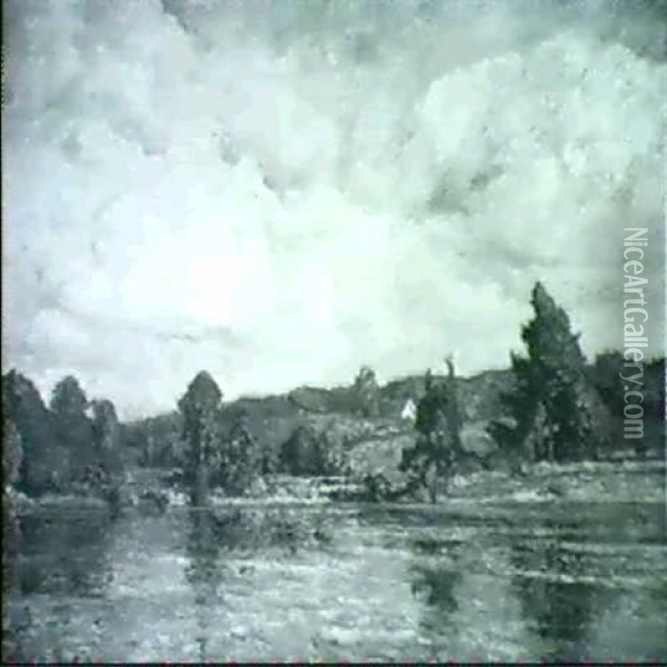 Over The Pond (new Ipswich, New Hampshire) Oil Painting - William Jurian Kaula