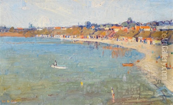 Fisherman's Beach, Mornington Oil Painting - W.D. Knox
