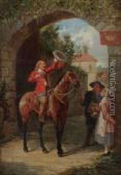 A Refresher Oil Painting - Sir John Gilbert