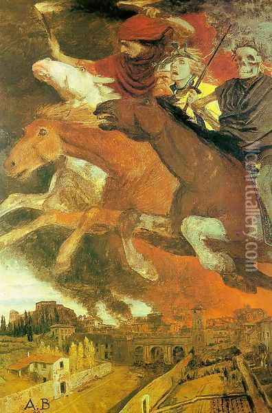 War 1896 (2) Oil Painting - Arnold Bocklin