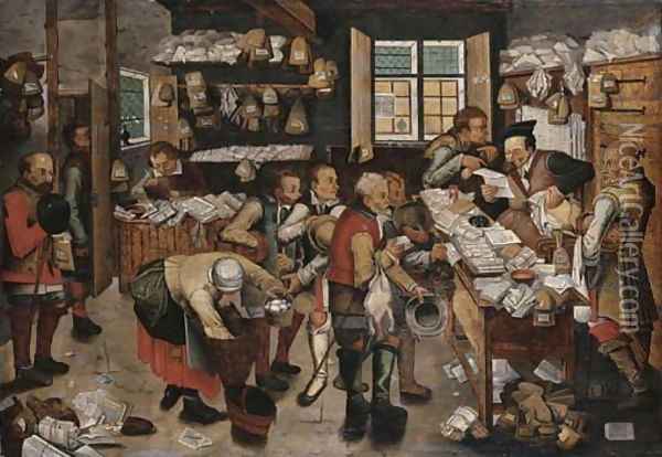 The collector of tithes 2 Oil Painting - Pieter The Younger Brueghel