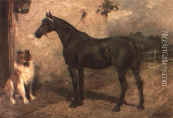 Stable Mates Oil Painting - John Emms