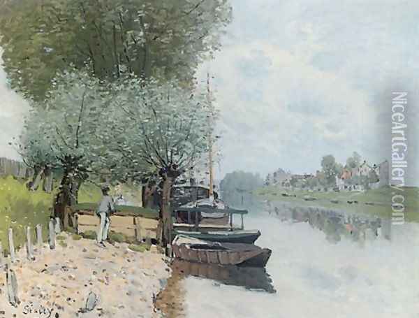 The Seine at Bougival IV Oil Painting - Alfred Sisley