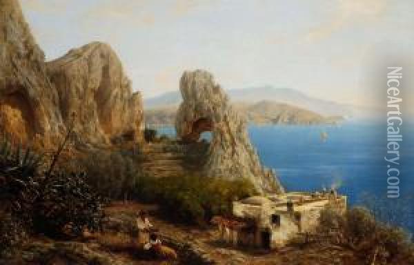 Veduta Di Capri Oil Painting - Albert Arnz