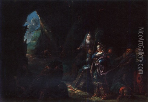 The Witches' Sabbath Oil Painting - Cornelis Saftleven