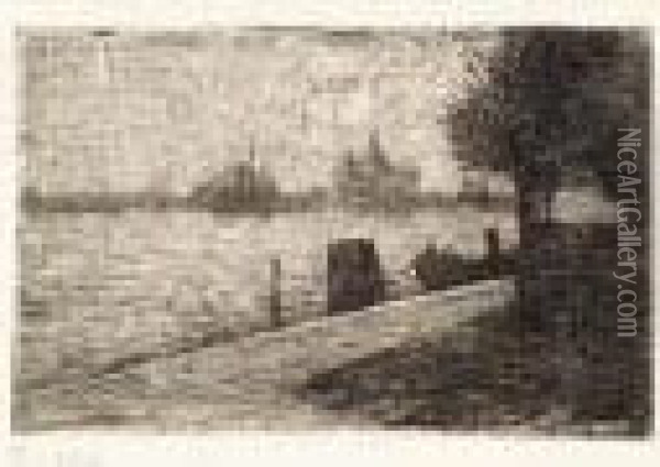 Giudecca Oil Painting - Umberto Boccioni