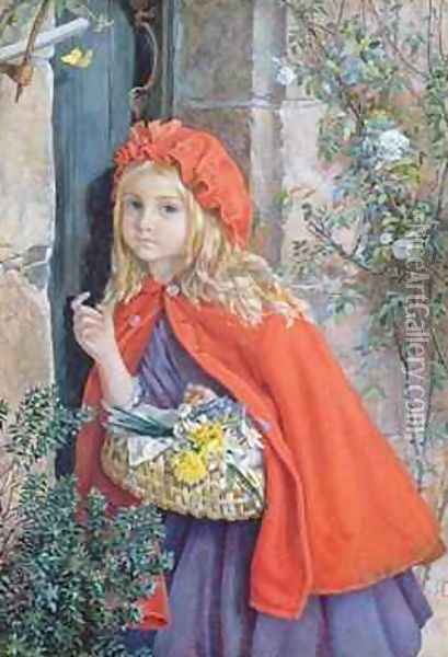 Little Red Riding Hood 1862 Oil Painting - Isabel Oakley Naftel