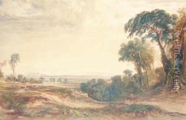 The Vale Of Neath Oil Painting - Anthony Vandyke Copley Fielding