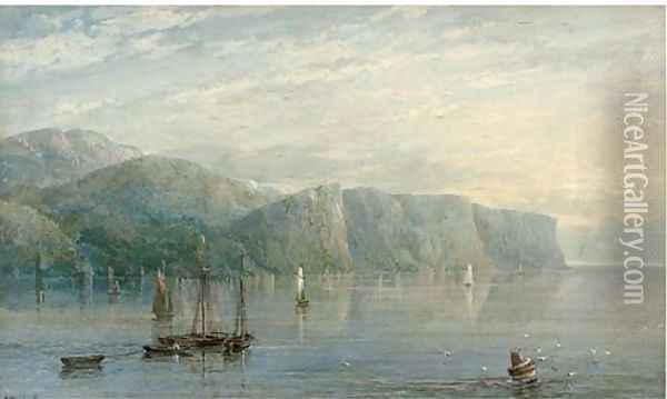 A calm day in the bay Oil Painting - Charles Nicholls Woolnoth