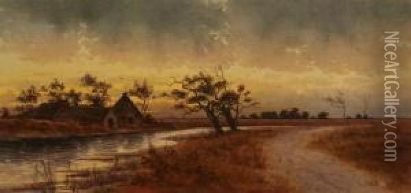 Close Of Day
And 
Near Newport Oil Painting - George Emerick Essig