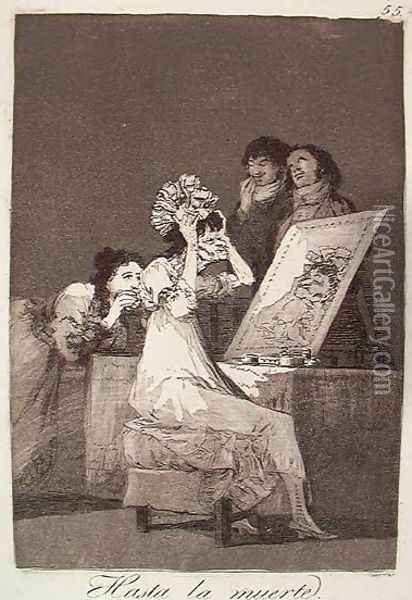 Until Death Oil Painting - Francisco De Goya y Lucientes