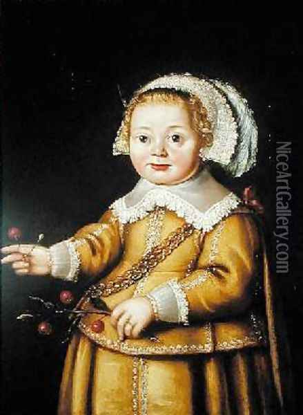 Portrait of Anne Gibson as a Child Oil Painting - Adriaen van der Linde
