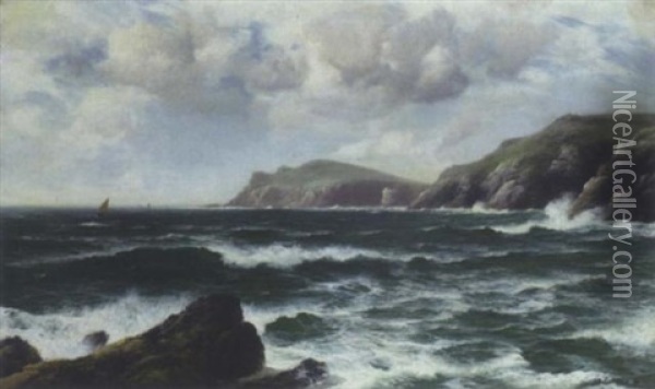 Coastal Scene Oil Painting - David James