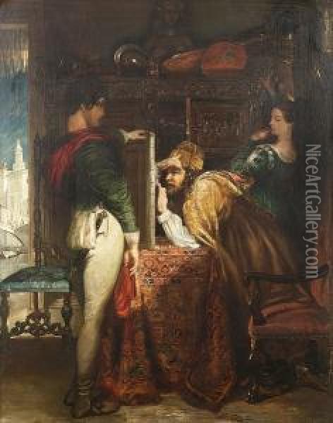 Salvator Rosa Showing His Picture To Masiniello Oil Painting - Daniel Maclise