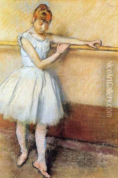 Dancer At The Barre Oil Painting - Edgar Degas