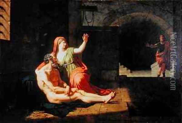 Roman Charity Cimon and Pero Oil Painting - Francois-Xavier Fabre