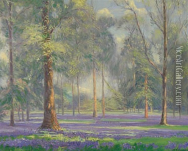 Bluebells Oil Painting - Augustus William Enness