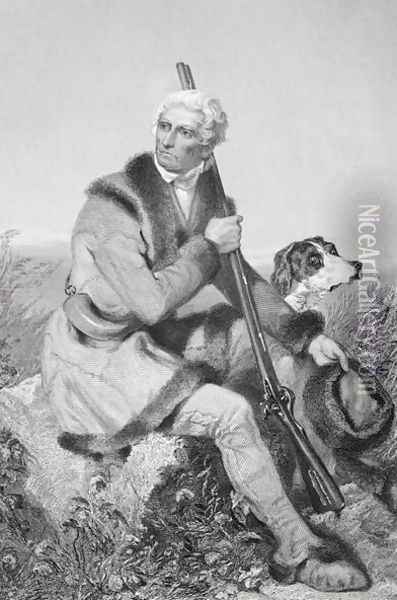 Portrait of Daniel Boone (1734-1820) Oil Painting - Alonzo Chappel