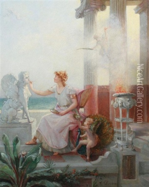 Greek Mythological Scene Oil Painting - Eugene Picou