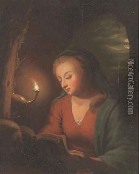The Penitent Magdalen Oil Painting - Godfried Schalcken