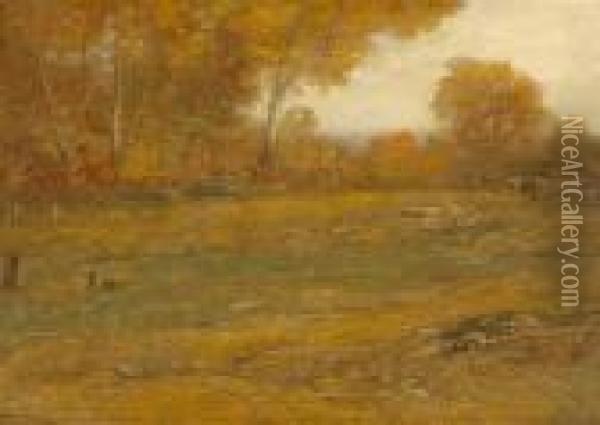 Autumn Fields Oil Painting - John Francis Murphy