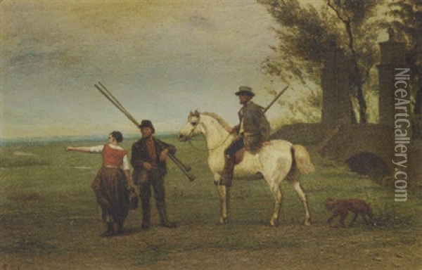 The Hunting Party Oil Painting - Cornelis Albert Johannes Schermer