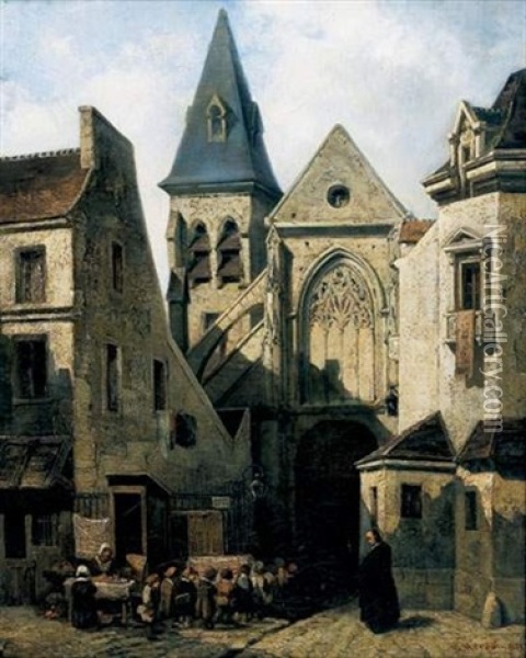Eglise A Saint Medard Oil Painting - Emile Antoine Francois Herson