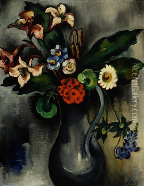 Still Life With Flowers In A Vase Oil Painting - Else Berg