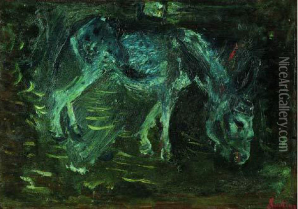 L'ane, Vers 1934 Oil Painting - Chaim Soutine