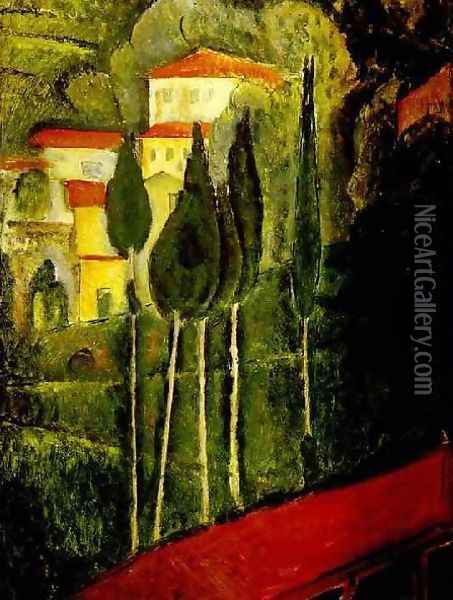 Landscape Oil Painting - Amedeo Modigliani