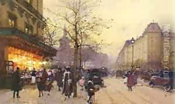 Place De La Republique Paris Oil Painting - Eleanor Fortescue-Brickdale