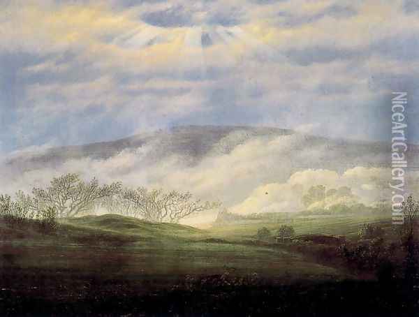 Fog in the Elbe Valley Oil Painting - Caspar David Friedrich