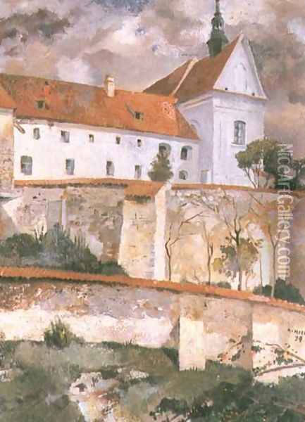 Monastery in Kazimierz Oil Painting - Karol Hiller