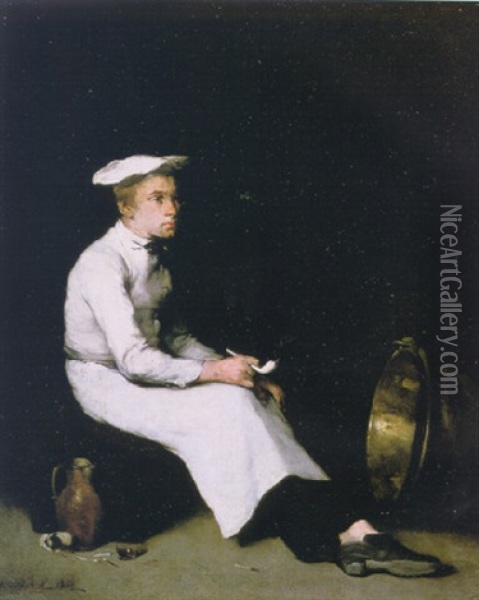 The Young Cook Oil Painting - Theodule Ribot
