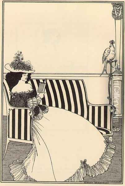 Cover design for Smithers' Catalogue of Rare Books Oil Painting - Aubrey Vincent Beardsley