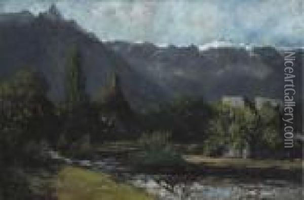 Le Glacier Oil Painting - Gustave Courbet