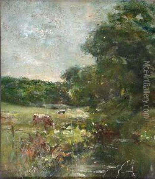 East Lothian Burn Oil Painting - Robert Hume