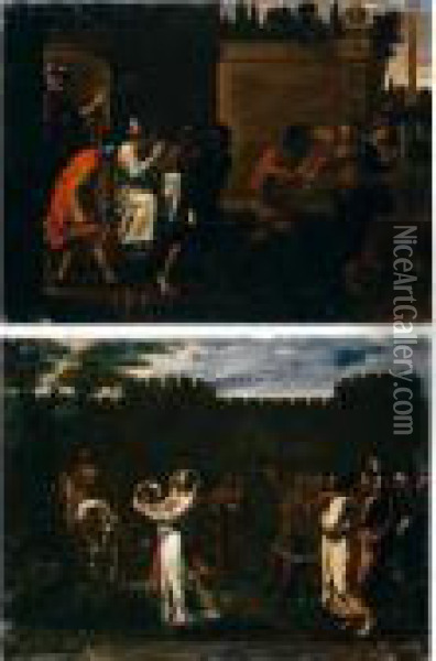 Episodi Della Vita Di San Dionigi Oil Painting - Nicolas Poussin