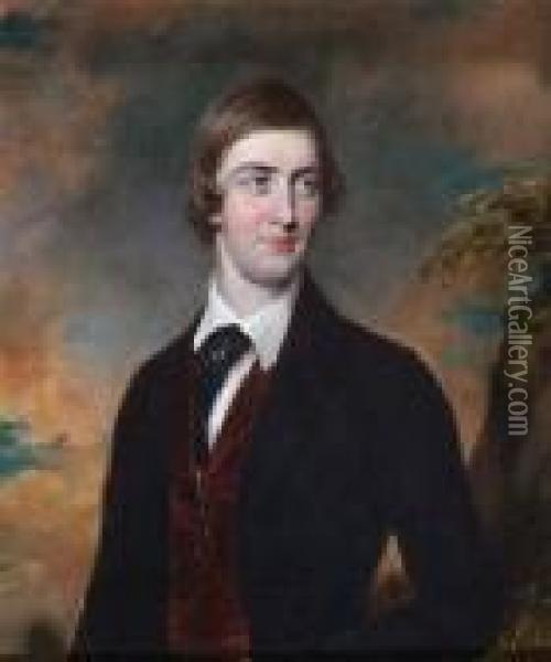 Portrait Of A Young Gentleman Oil Painting - George Chinnery