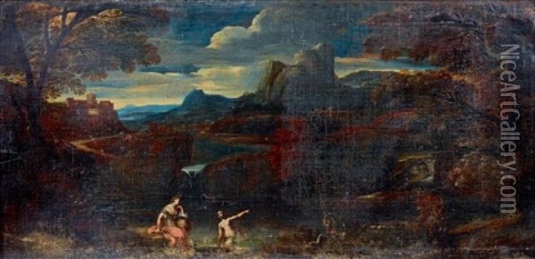 Ceres Et Cyane Oil Painting - Giovanni Battista Viola