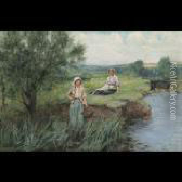 The Rush Gatherers Oil Painting - Henry John Yeend King